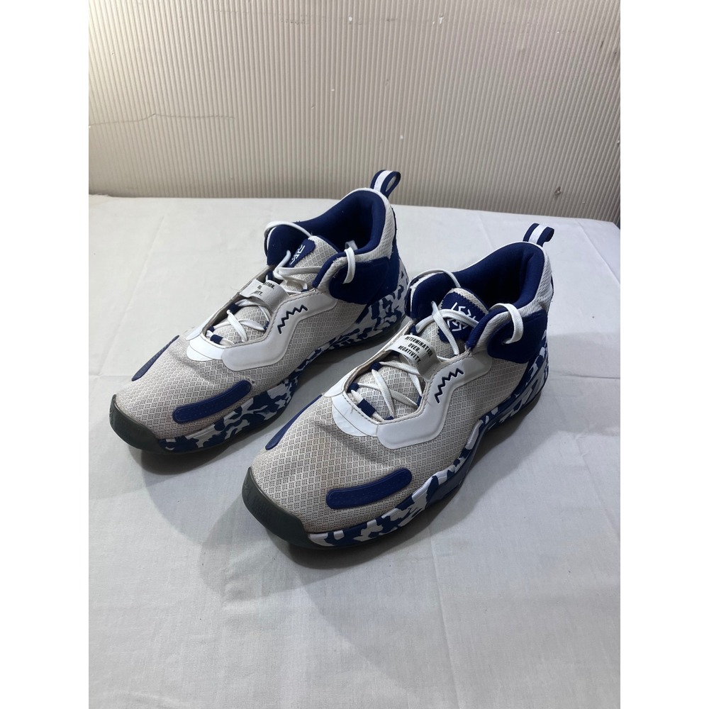 Adidas Hoops Mens BB Shoes White Blue Camo F21/S22-TN21/066D.1-3 Size 13â